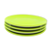 Set of 4 green ceramic plates