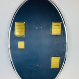 Oval mirror 51 x 81 cm chrome 1970