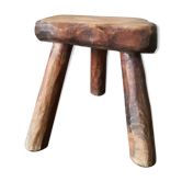 Children's stool made of raw wood