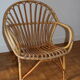 2 fauteuils rotin adulte 1960