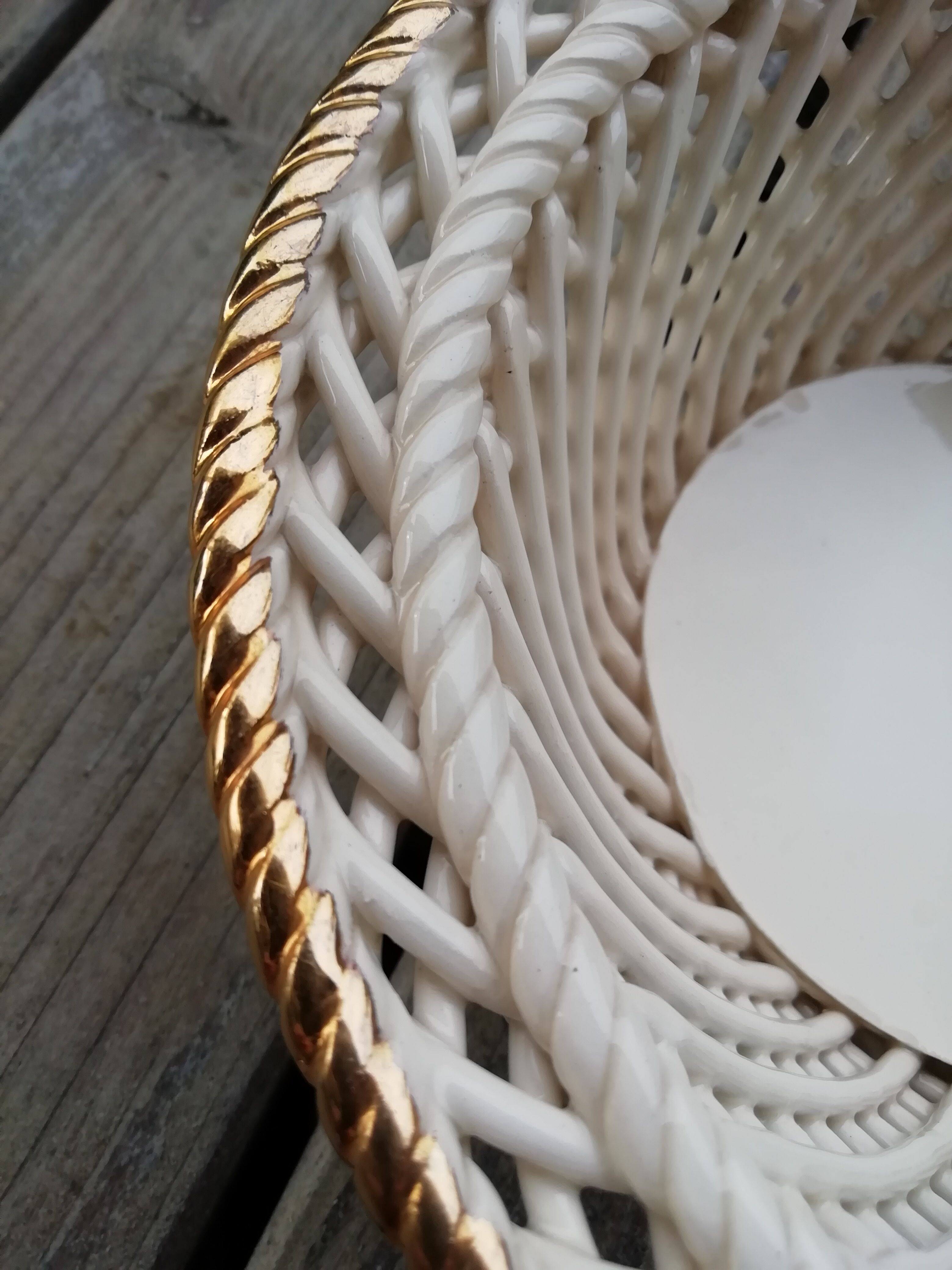Braided ceramic basket