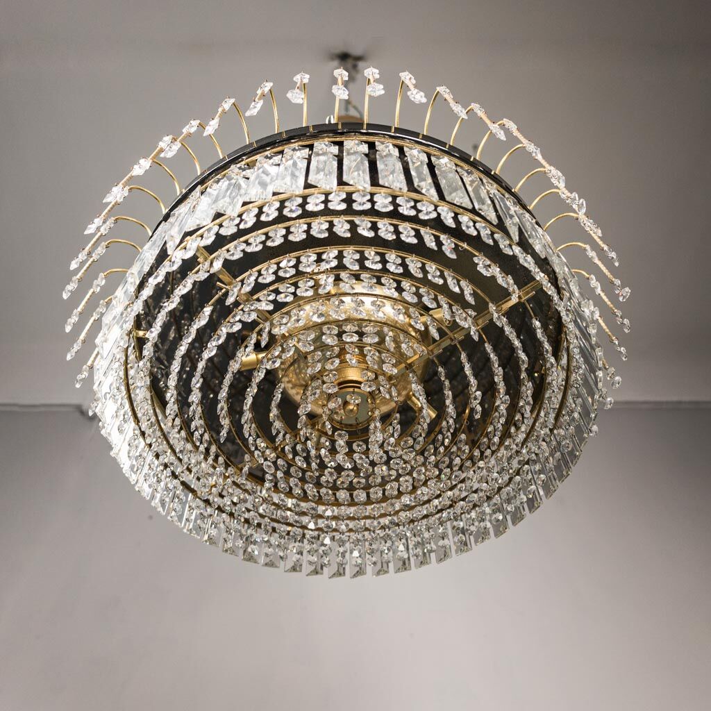 Chandelier 6 lights metal brass 70