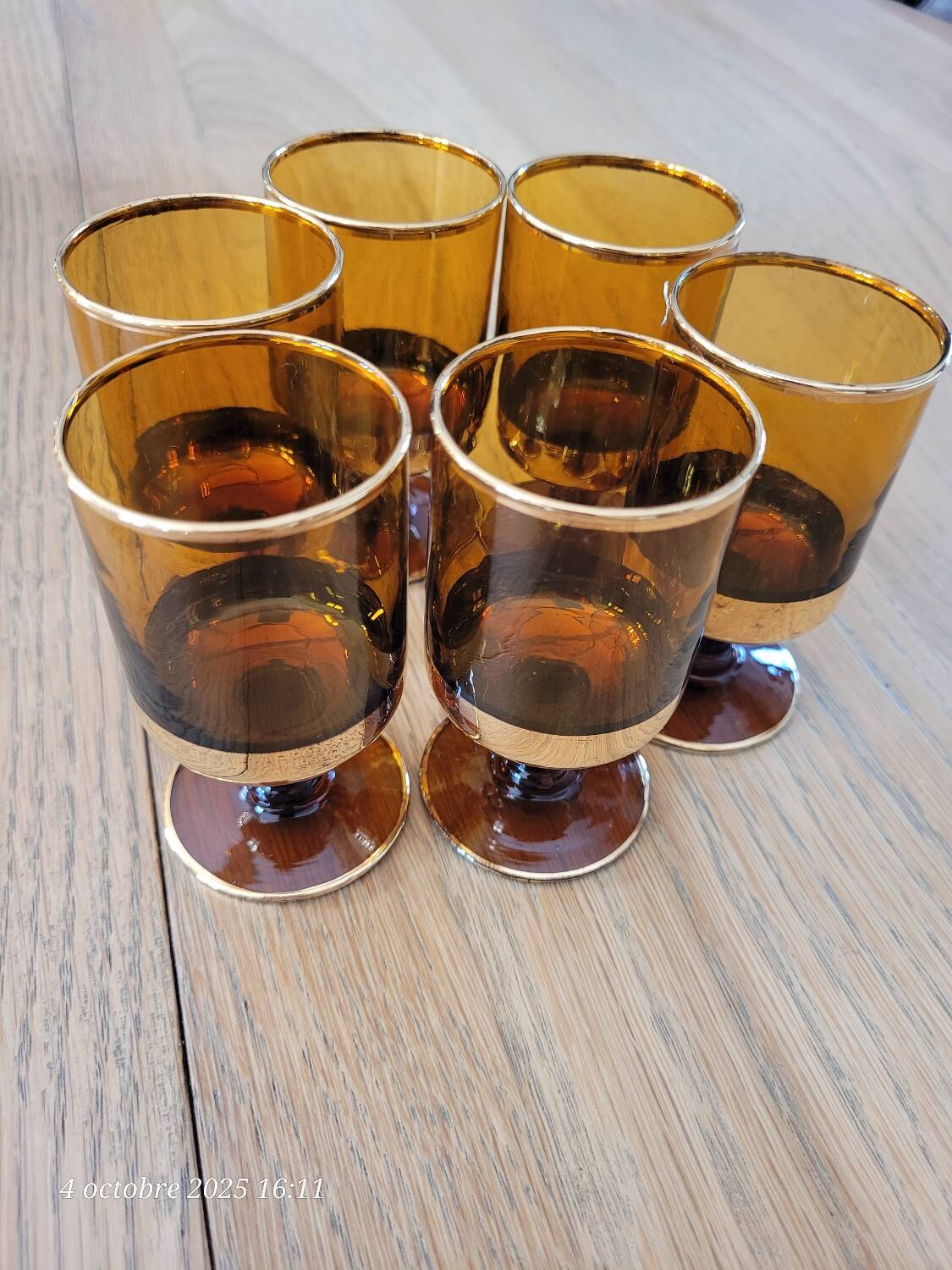 6 verres à liqueur vintage