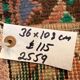 Small vintage Turkish rug 36x103 cm, short runner, mini carpet 2559
