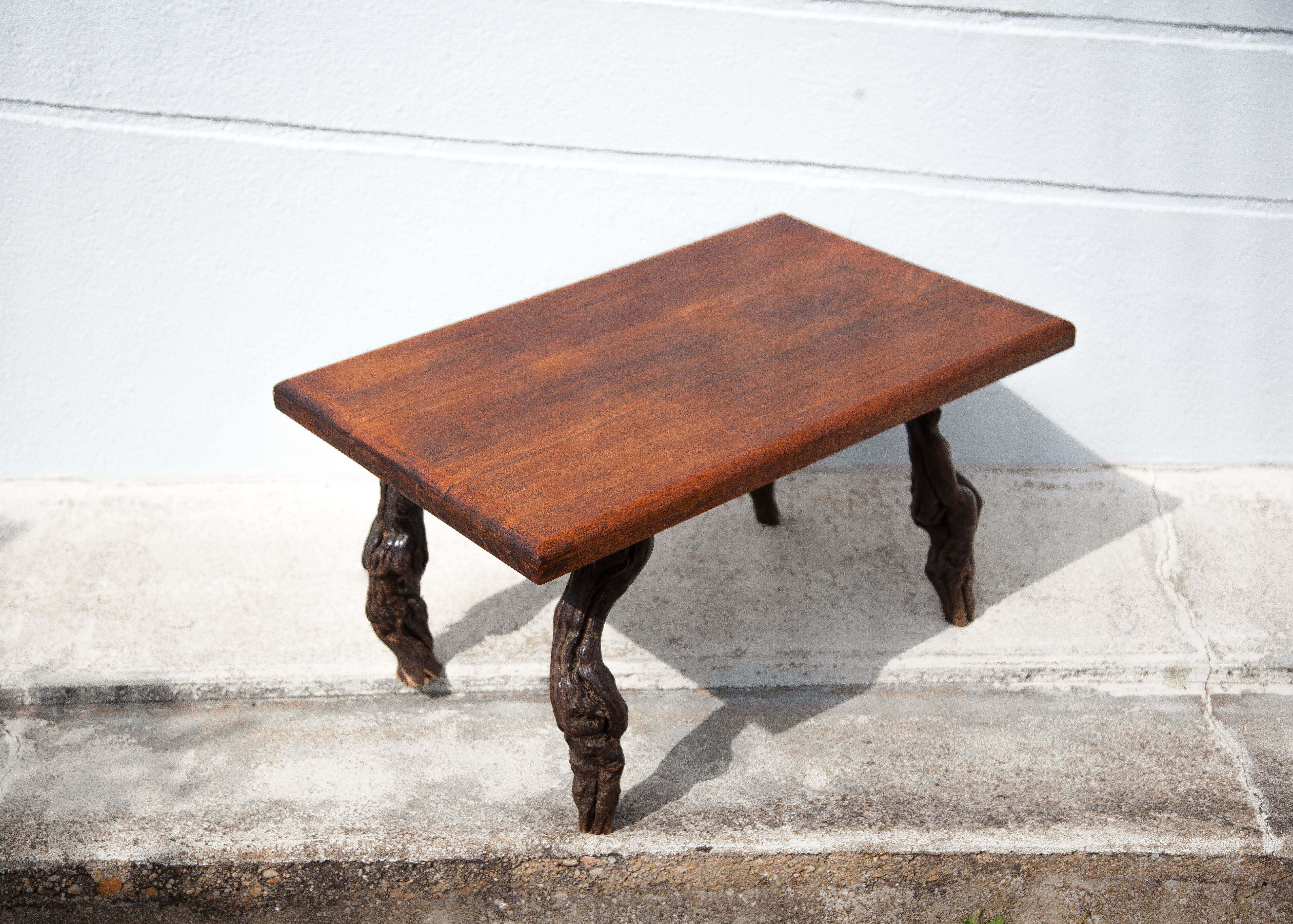 Coffee table vines and vintage wood