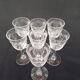 7 Bacccarat crystal port glasses, Molière model, circa 1920.