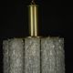 Pair of Murano glass and brass chandeliers