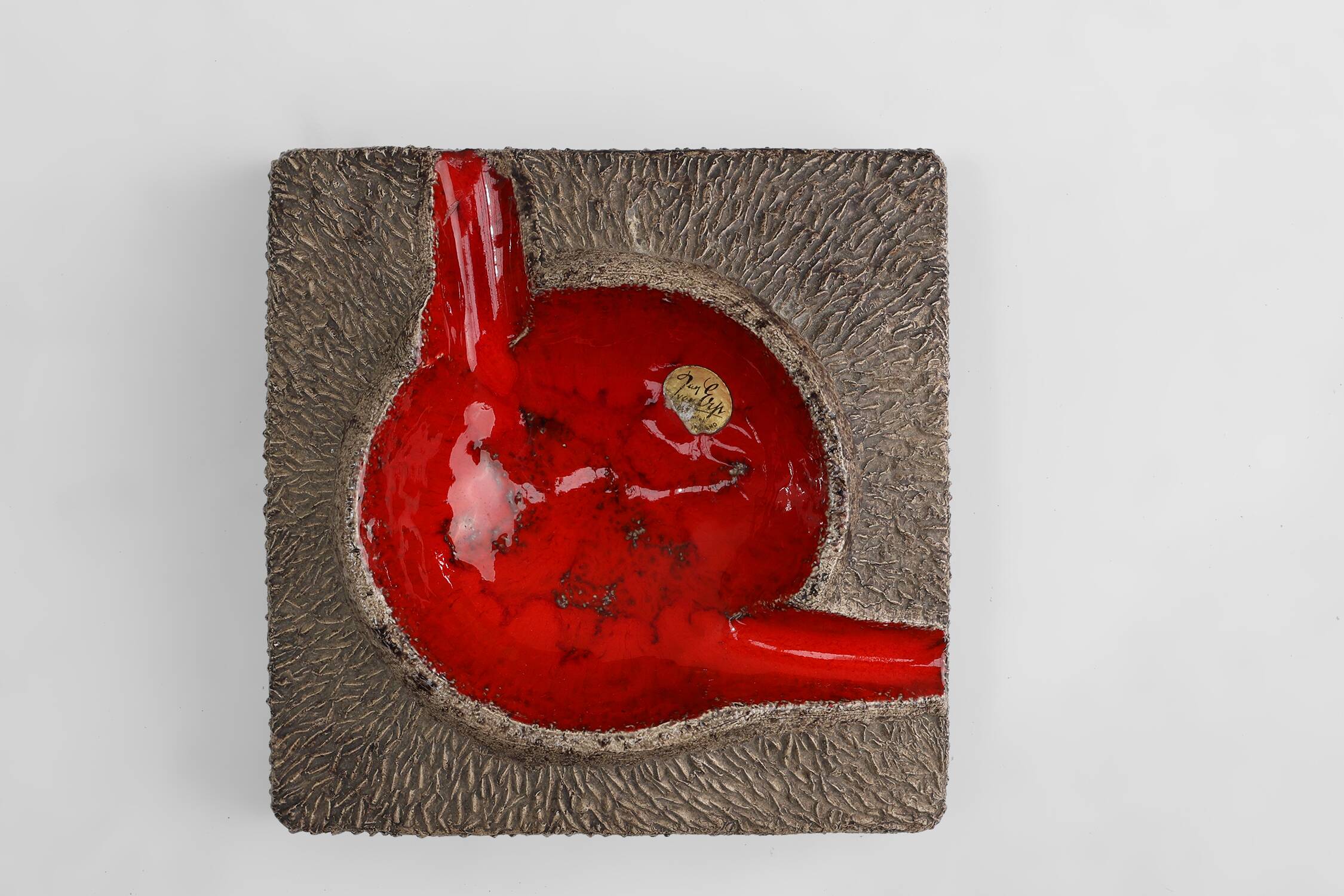 Mid-Century Ceramic Ashtray by Jan van Erp, The Netherlands 1970s