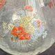 Enamelled glass service signed