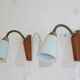Paire d'applique scandinaves en teck 1960