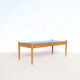 Scandinavian coffee table oak and slate 60's