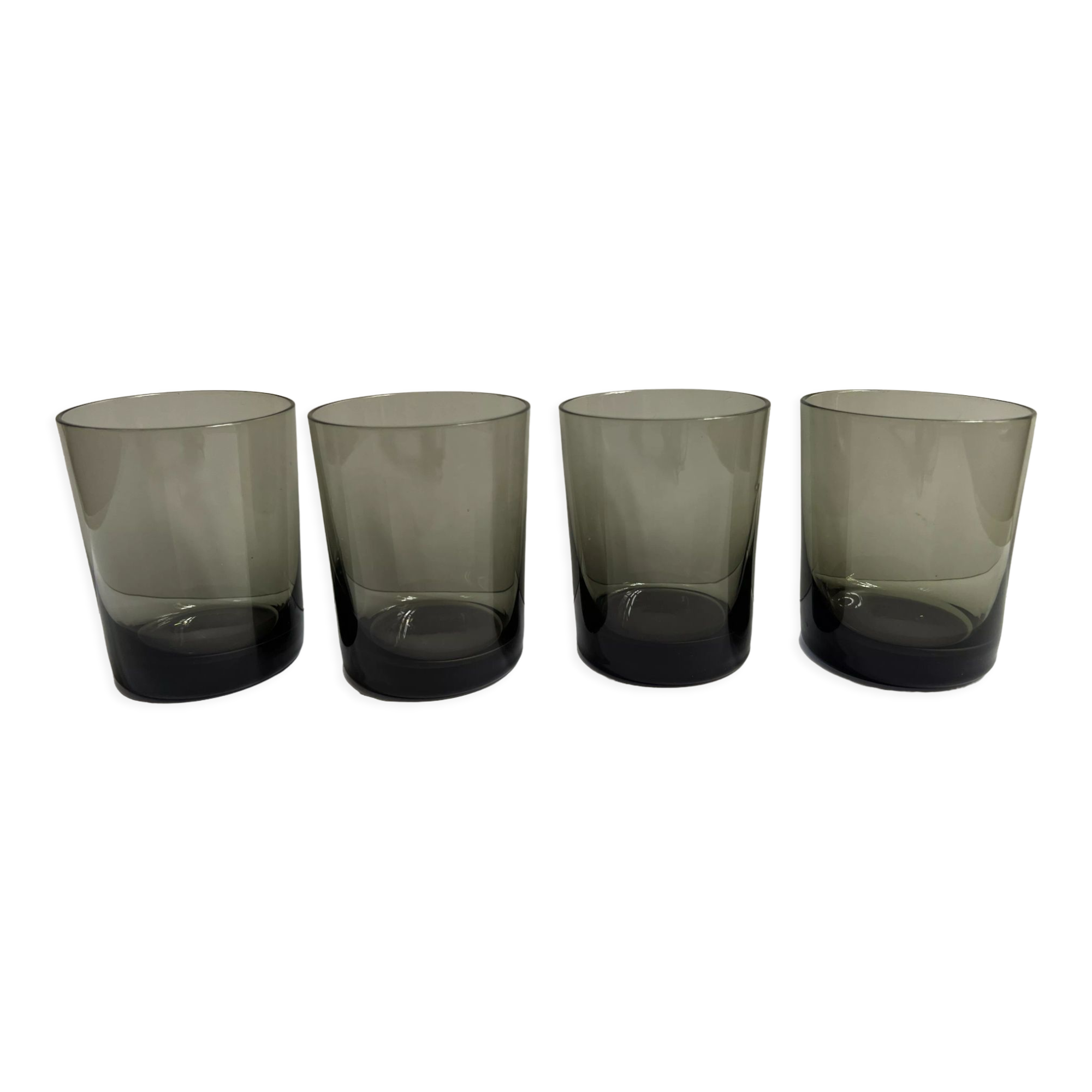 Set of 4 smoked glasses