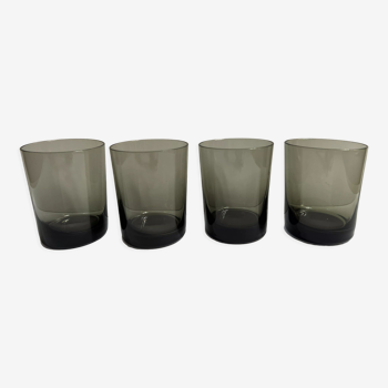 Set of 4 smoked glasses