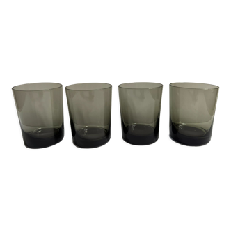 Set of 4 smoked glasses