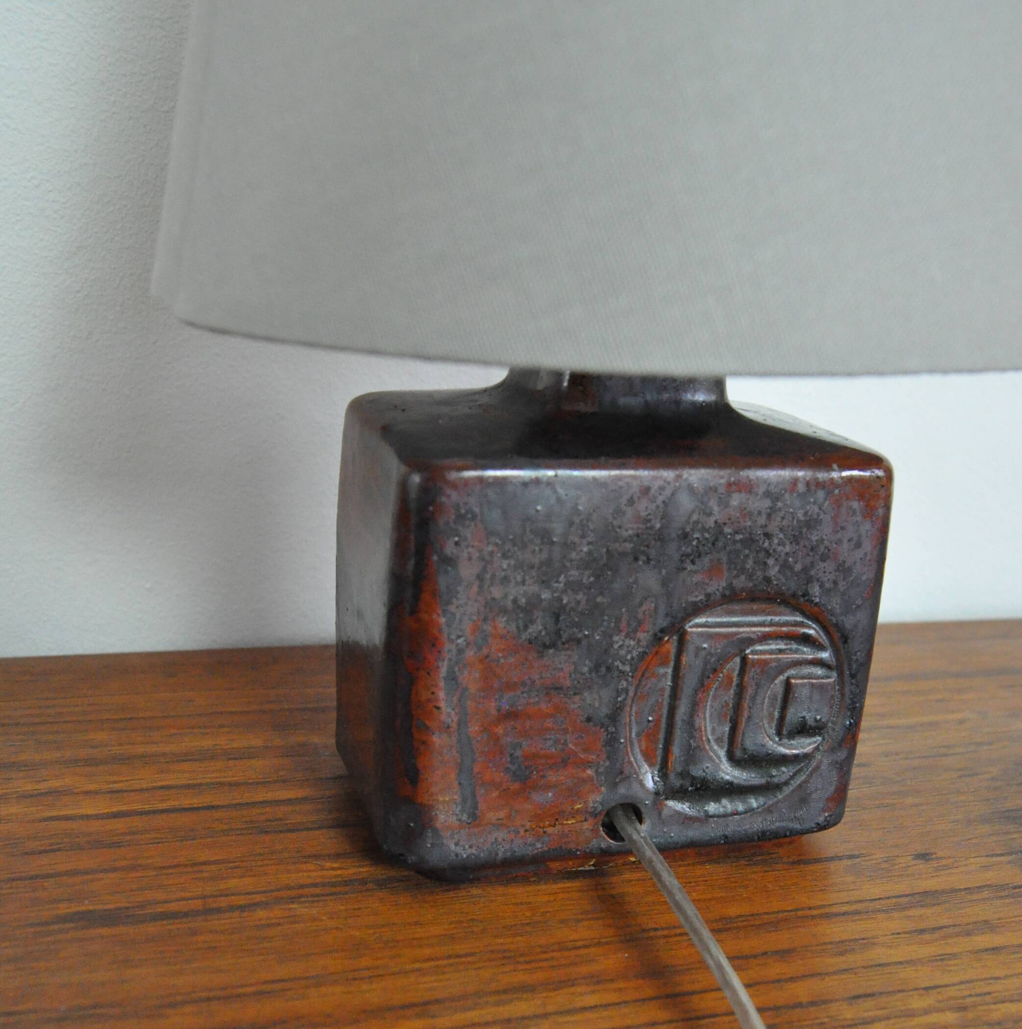 Glazed Stoneware Table Lamp by Desiree Stentøj, Denmark