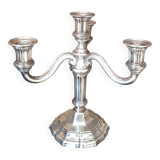 4-light solid silver candelabra