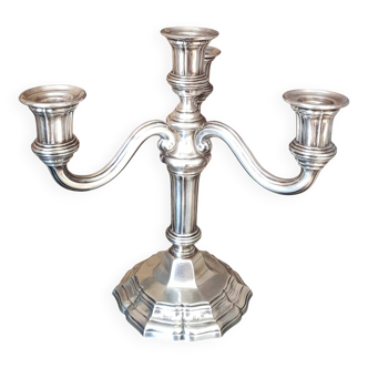 4-light solid silver candelabra