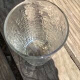 6 Orangeade long drink glasses in crocodile relief