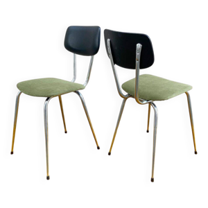 Paire de chaises en métal