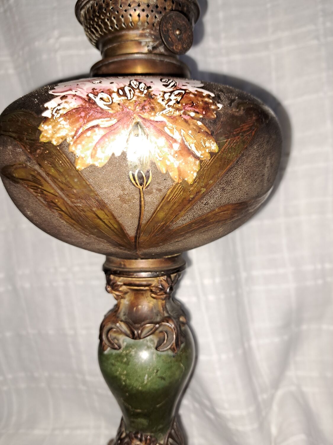 Art deco oil lamp