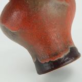 Carstens toennishof vase model no.0875-18 gerda heuckeroth orange brown 60s