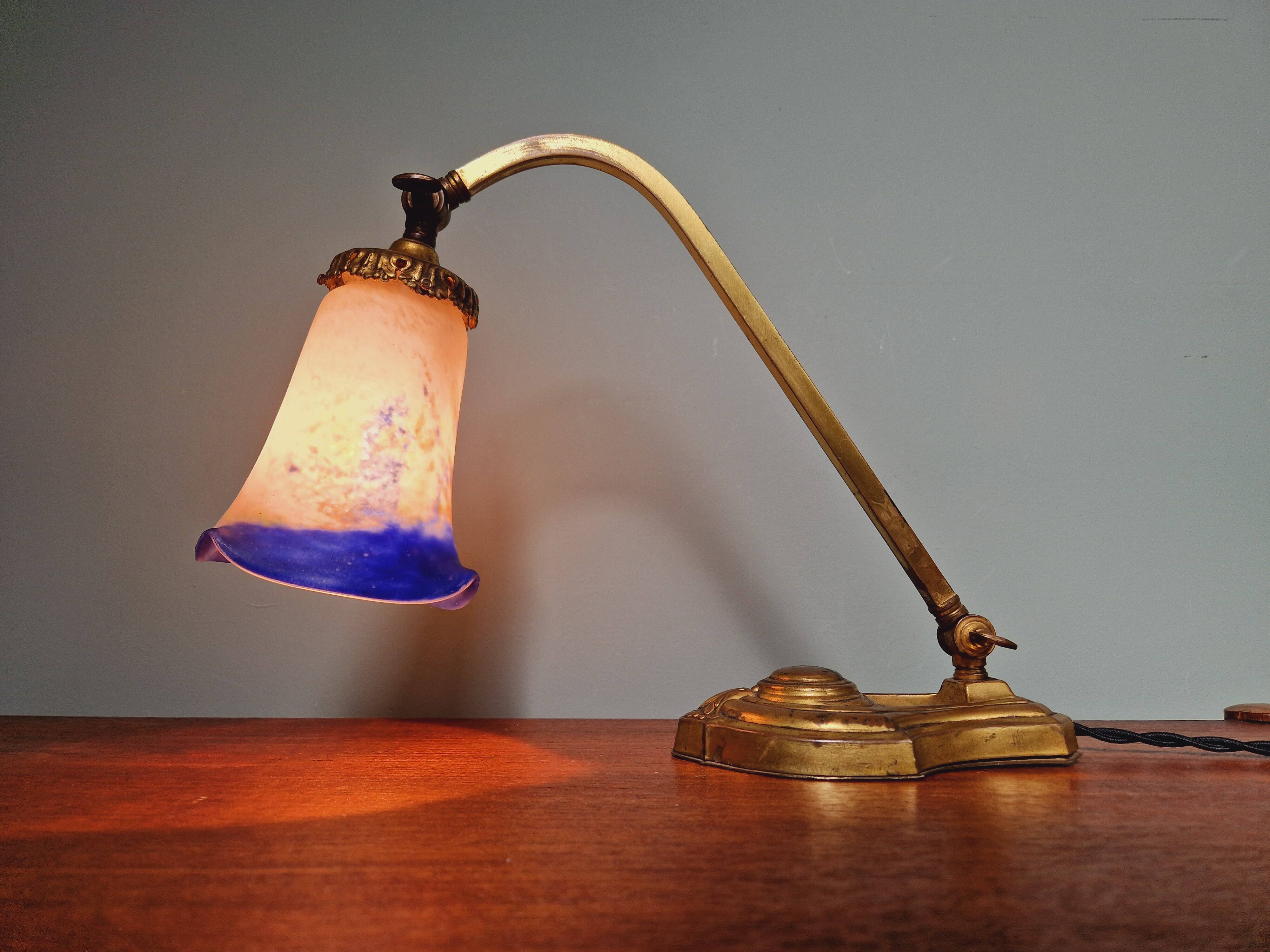 Art Deco desk lamp signed Noverdy France