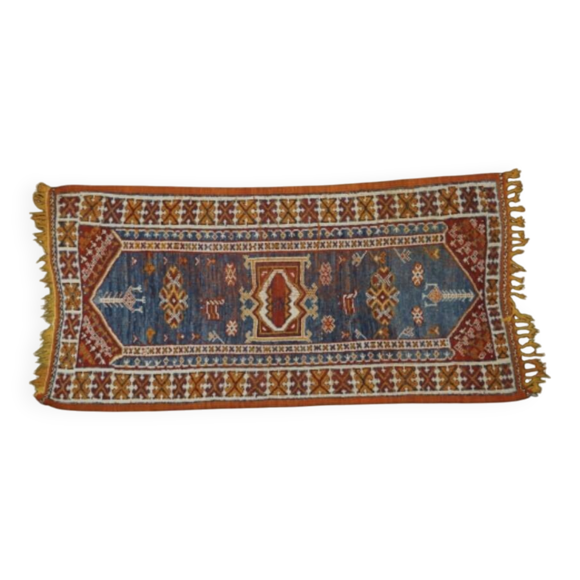 Vintage polychrome wool rug