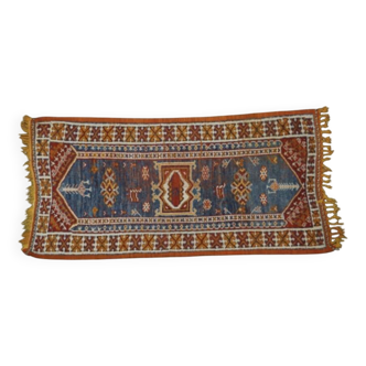 Vintage polychrome wool rug