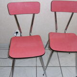 Set of 2 chairs in formica Red
