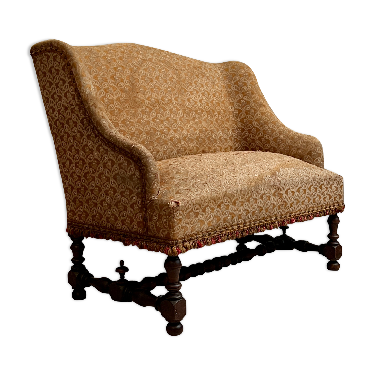 Walnut bench of louis xiii xviith period