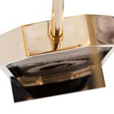 Gold plated desk lamp and brass print