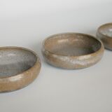 Series of 4 plates vintage bowls in pyrity sandstone