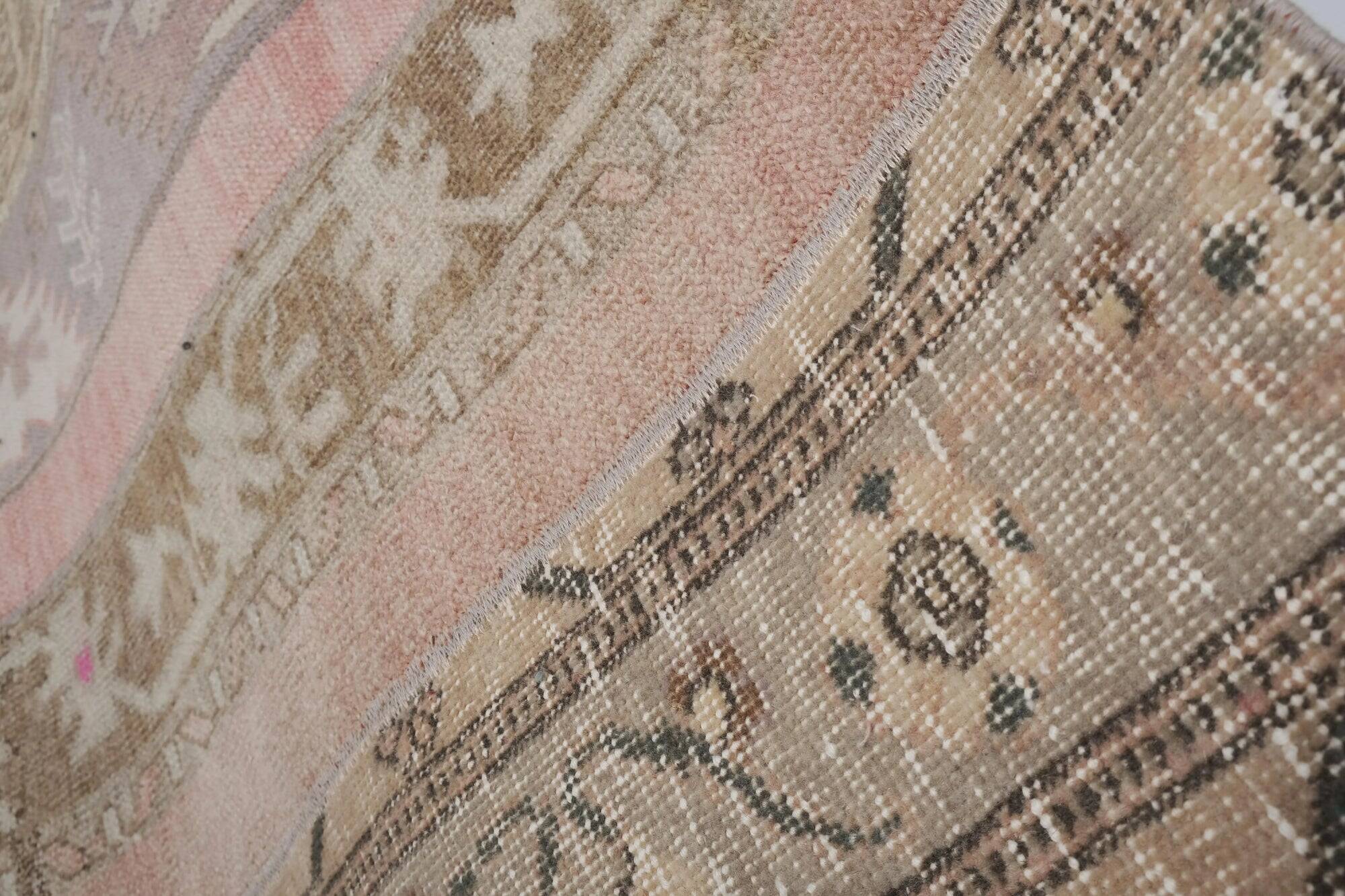 Vintage Turkish hallway rug 73x992 cm