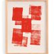 Abstract painting 30x40cm illustration in red signed eawy