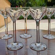 5 verres en cristal Saint Louis modèle Bristol h 15.5 cm