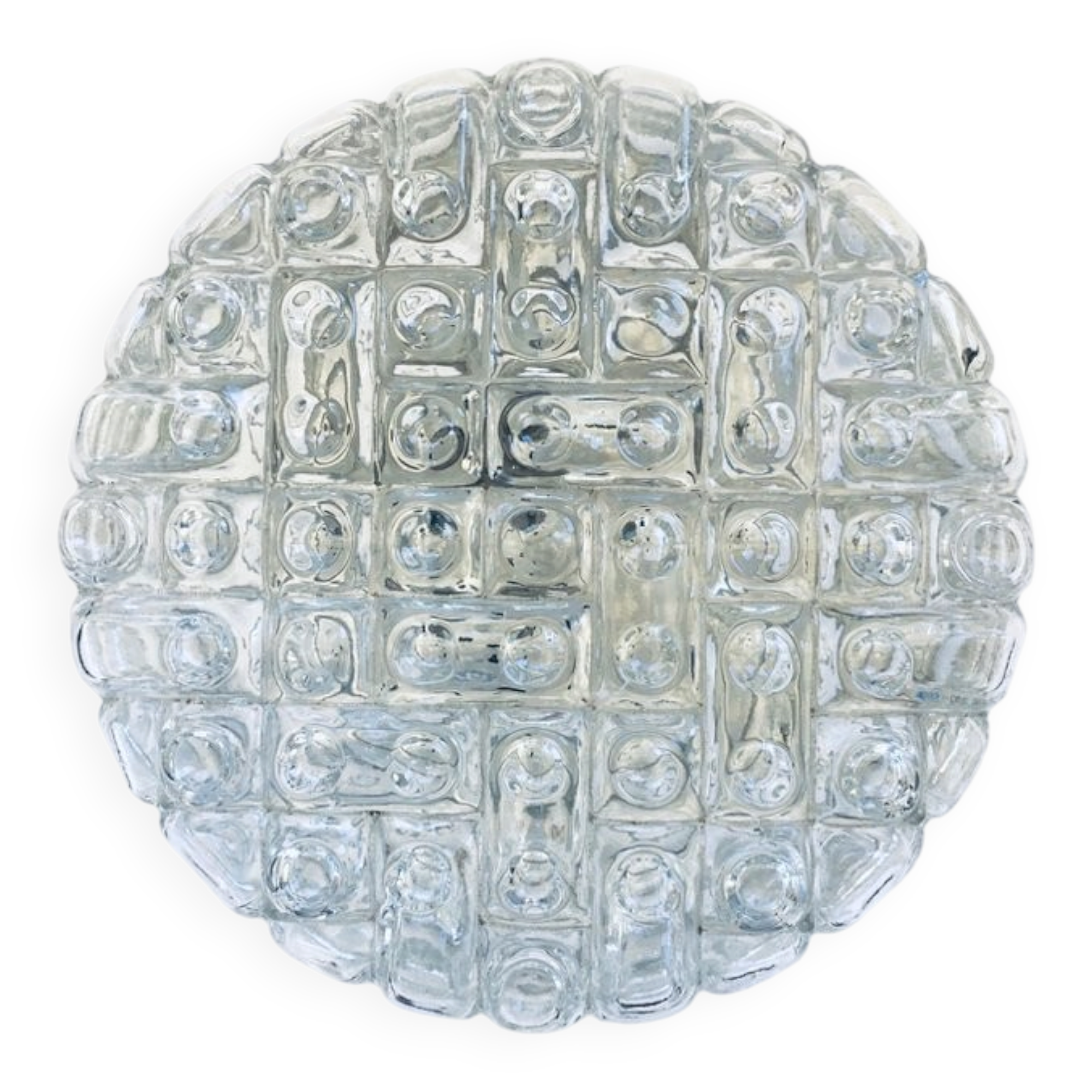 Wall lamp in glass by Erco Leuchten, 1960s