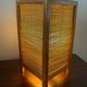Lampe vintage en bois et osier