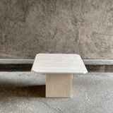 Square travertine coffee table, 1960s