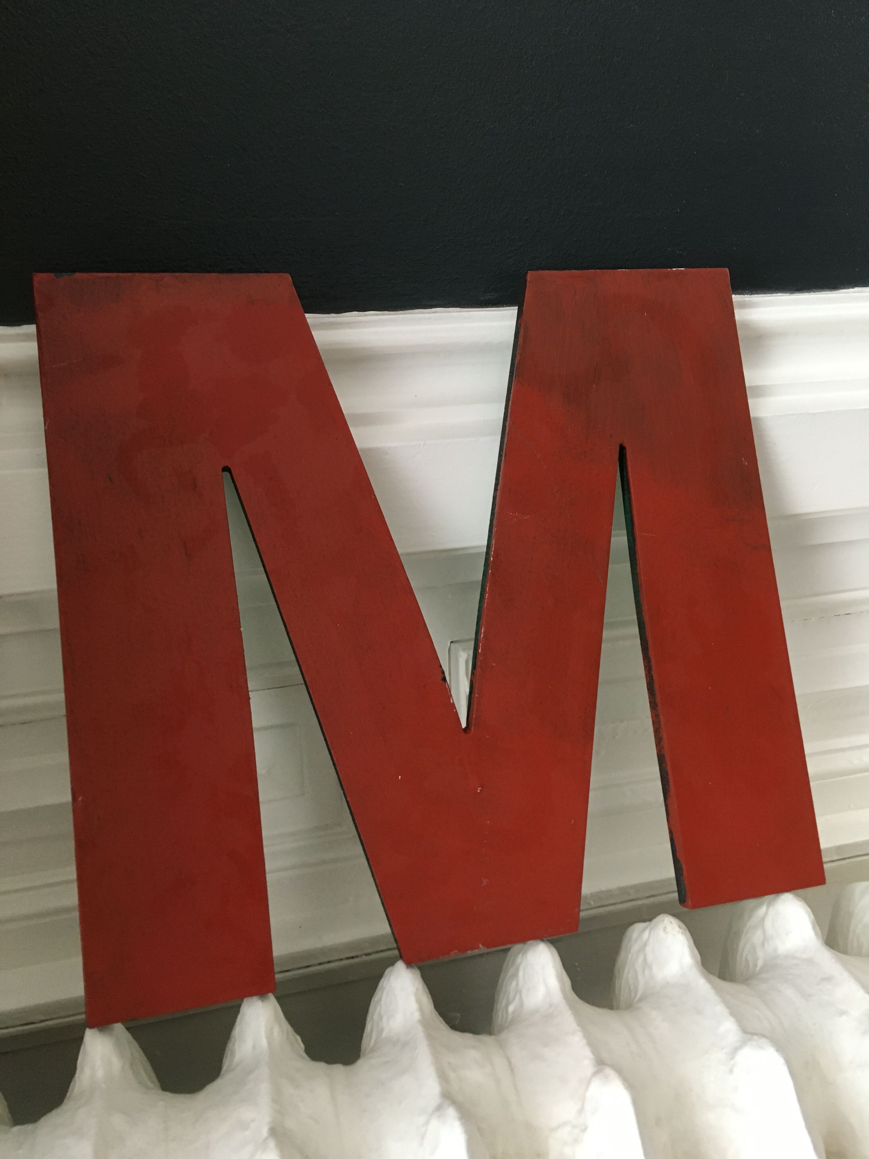 Letter teaches wood M