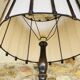 Vintage Floor Lamp Turned Wood, Bamboo Rattan Circa 1950s