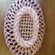 Large basket in pink slip signed Pichon