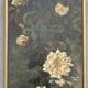 Painted panel of a still life in oil 90 x 27 cm