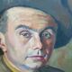 oil on canvas military portrait from the 1940s signed