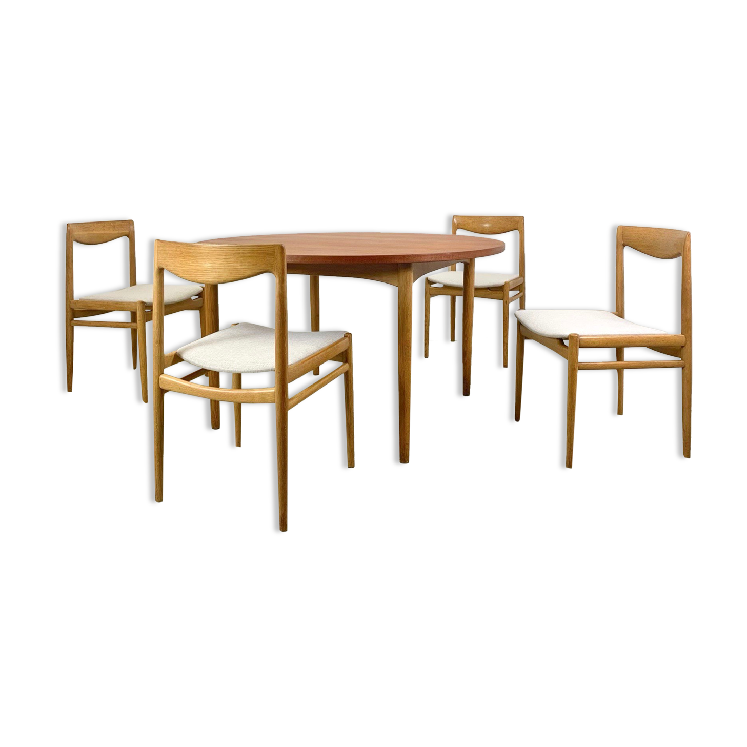 Dining set in teak & oak 1960s