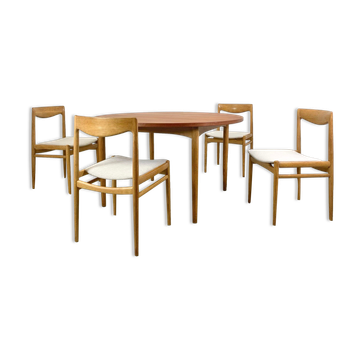 Dining set in teak & oak 1960s