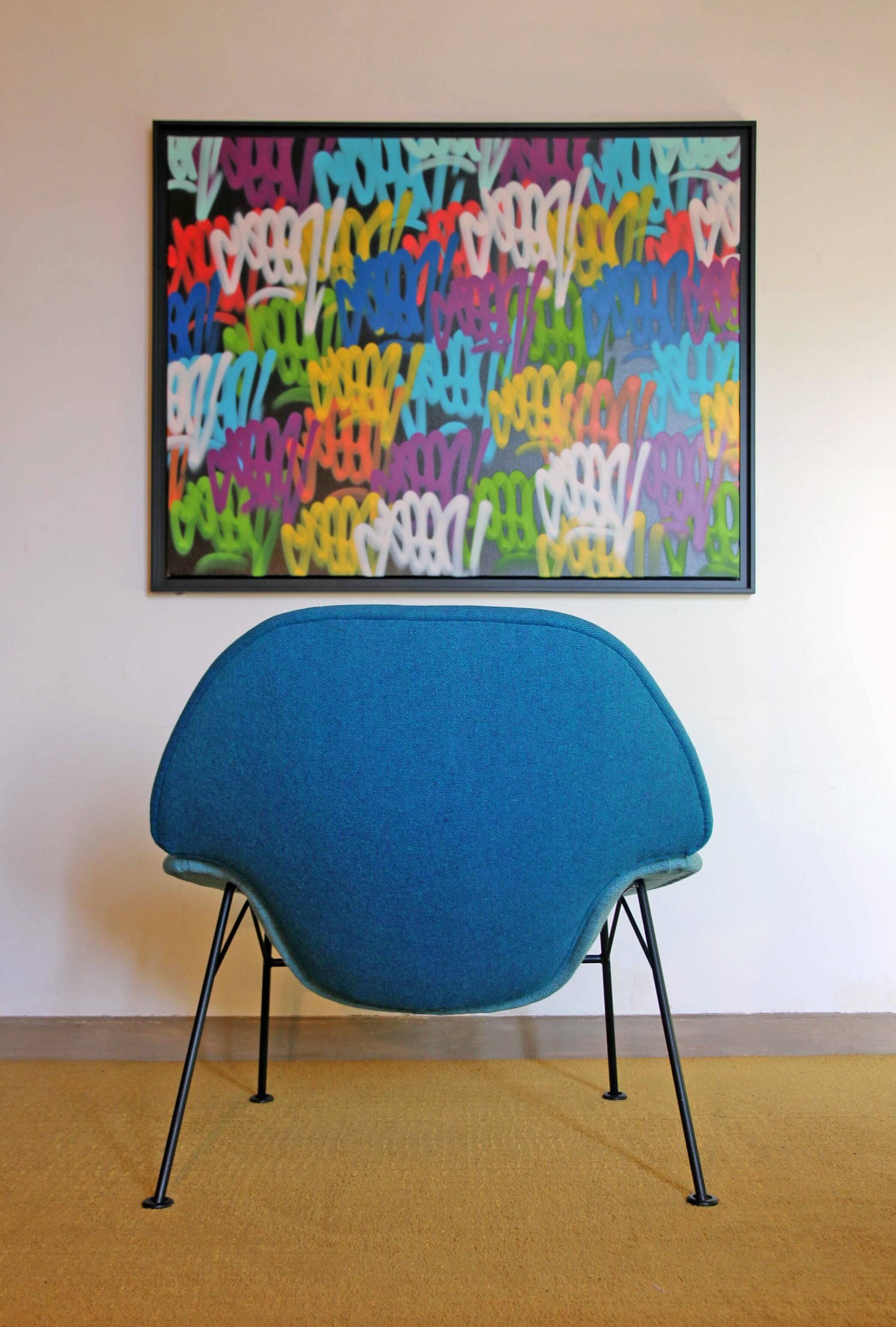 Model F555 armchair by Pierre Paulin, published by Artifort in the 1960s.