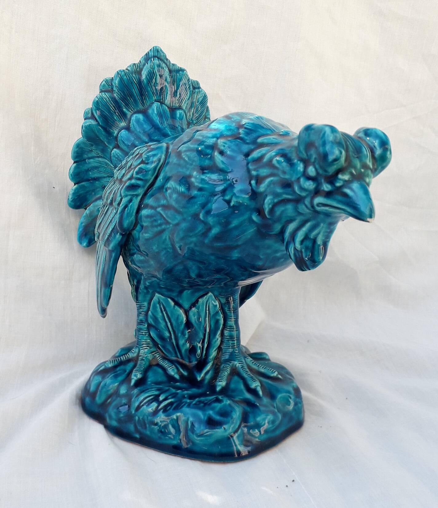 Ceramic blue rooster
