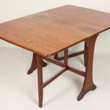 Table of dining room chairs in teak and retro vintage 1970s Nathan