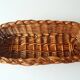 Wicker bread basket, braided, handmade, vintage from the 1970s