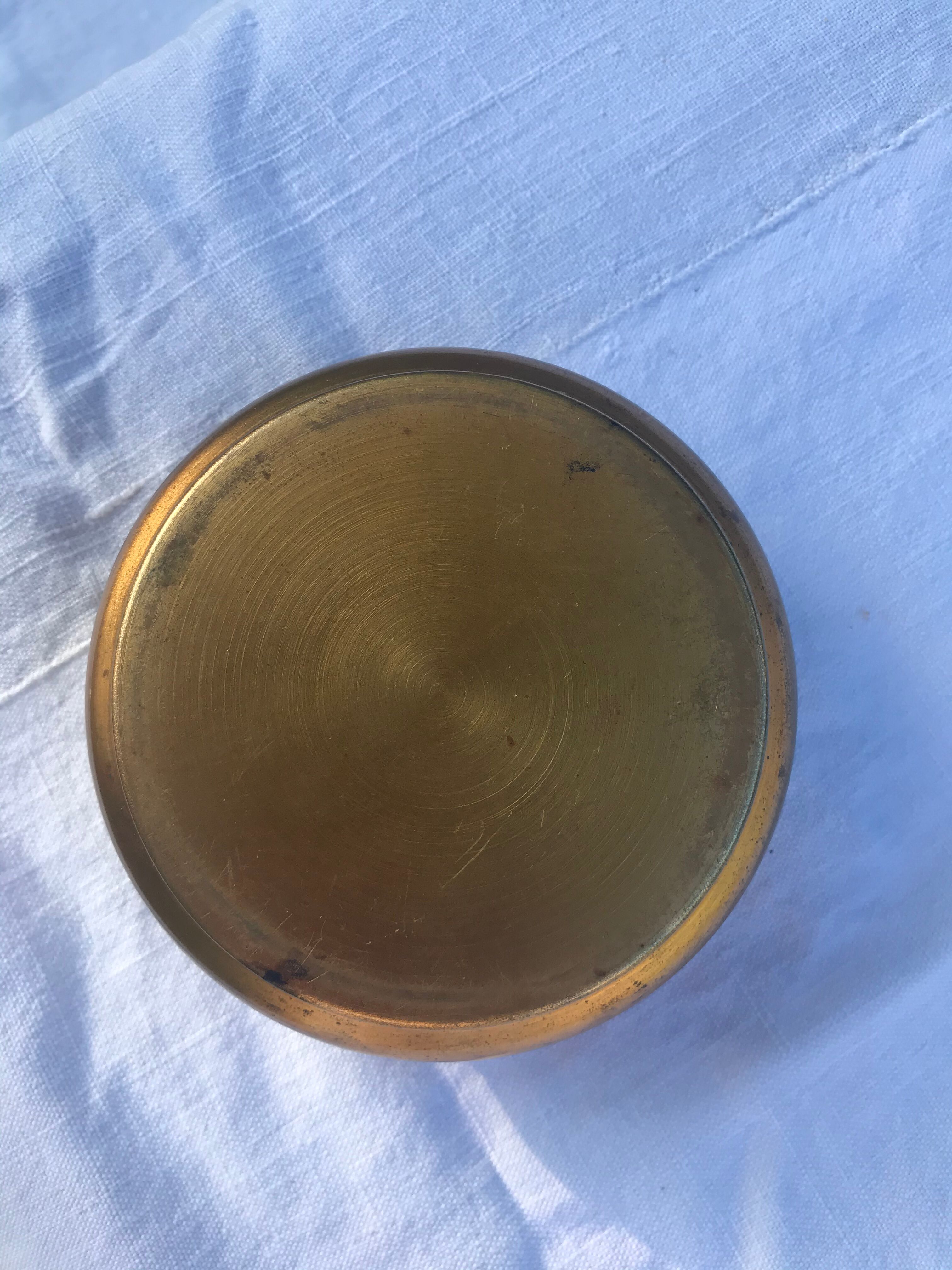 Small brass box decorated with angels